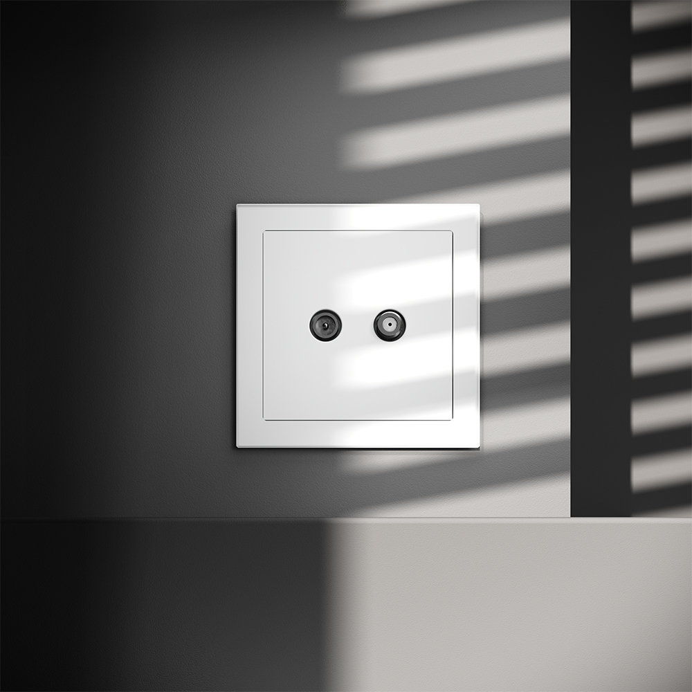 Розетка телевизионная Voltum S70 VLS060402 (белый матовый)