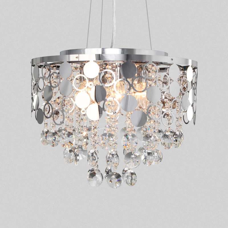 Подвесная люстра Eurosvet Lianna 10114/6 хром/прозрачный хрусталь Strotskis