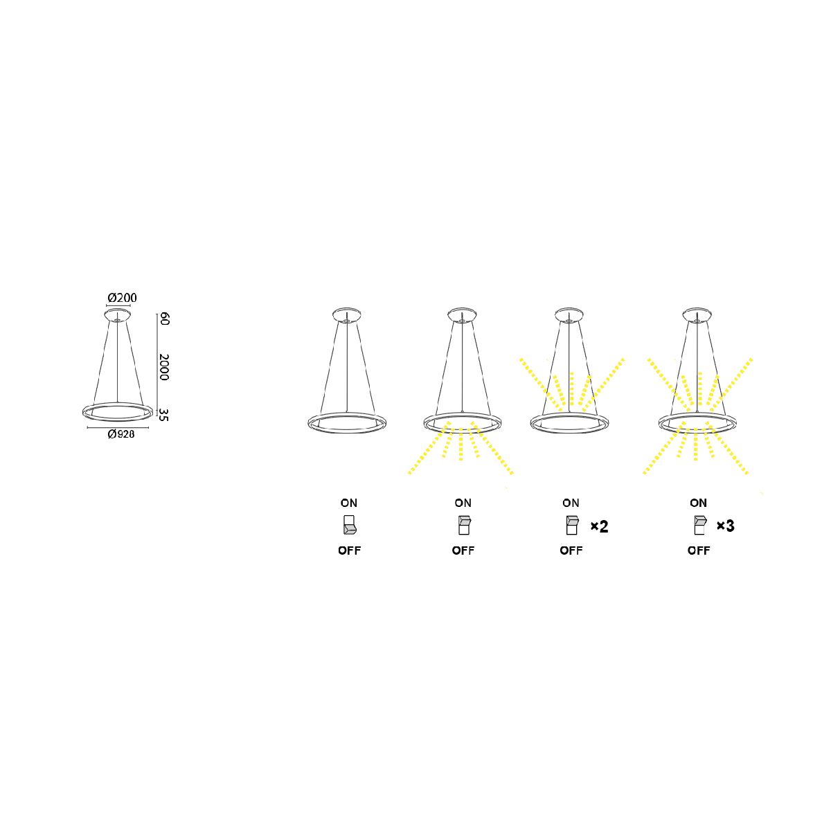 Подвесная люстра Mantra Riumar 8675