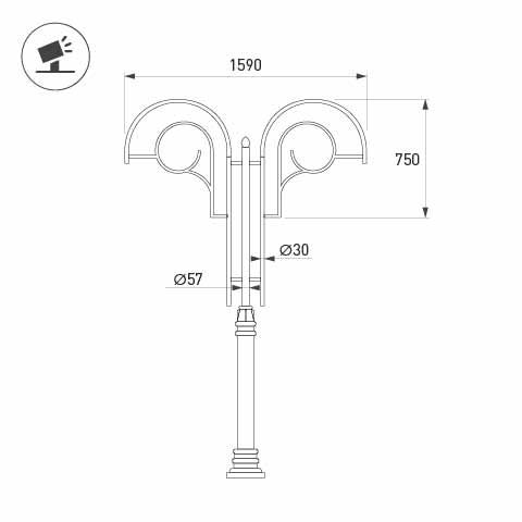 Кронштейн Arlight OXOR-SB2-2 BLACK 051634