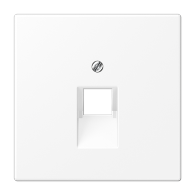 Накладка для комп./тлф. розетки, 1-ная JUNG белый, LS990 LS969-1UAWWM
