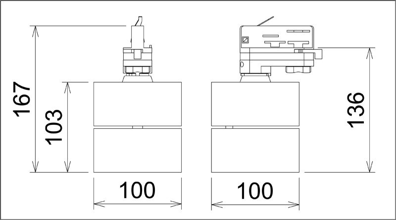 Трековый трехфазный светильник Deko-Light Uni II 707044