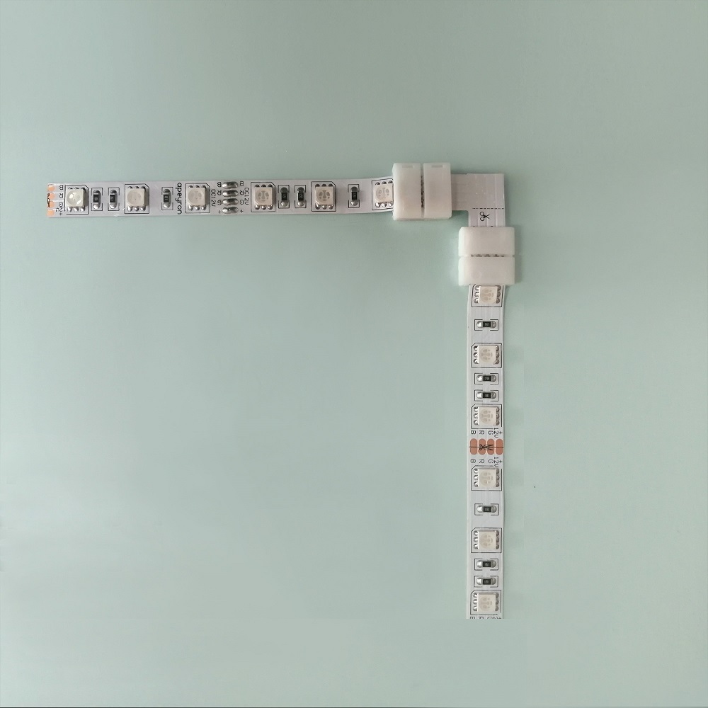 Комплект коннекторов Apeyron (Т-образный + 3 клипсы) для RGB светод ленты 12В IP20 подложка 10мм 09-09