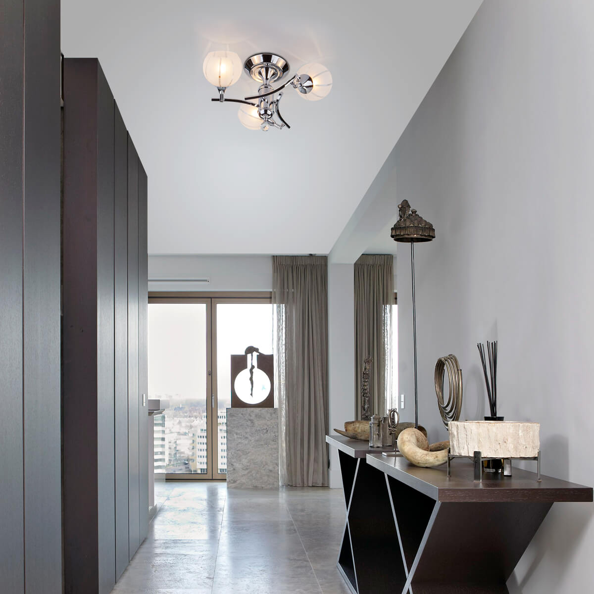 Потолочная люстра Eurosvet 3353/3 хром/белый