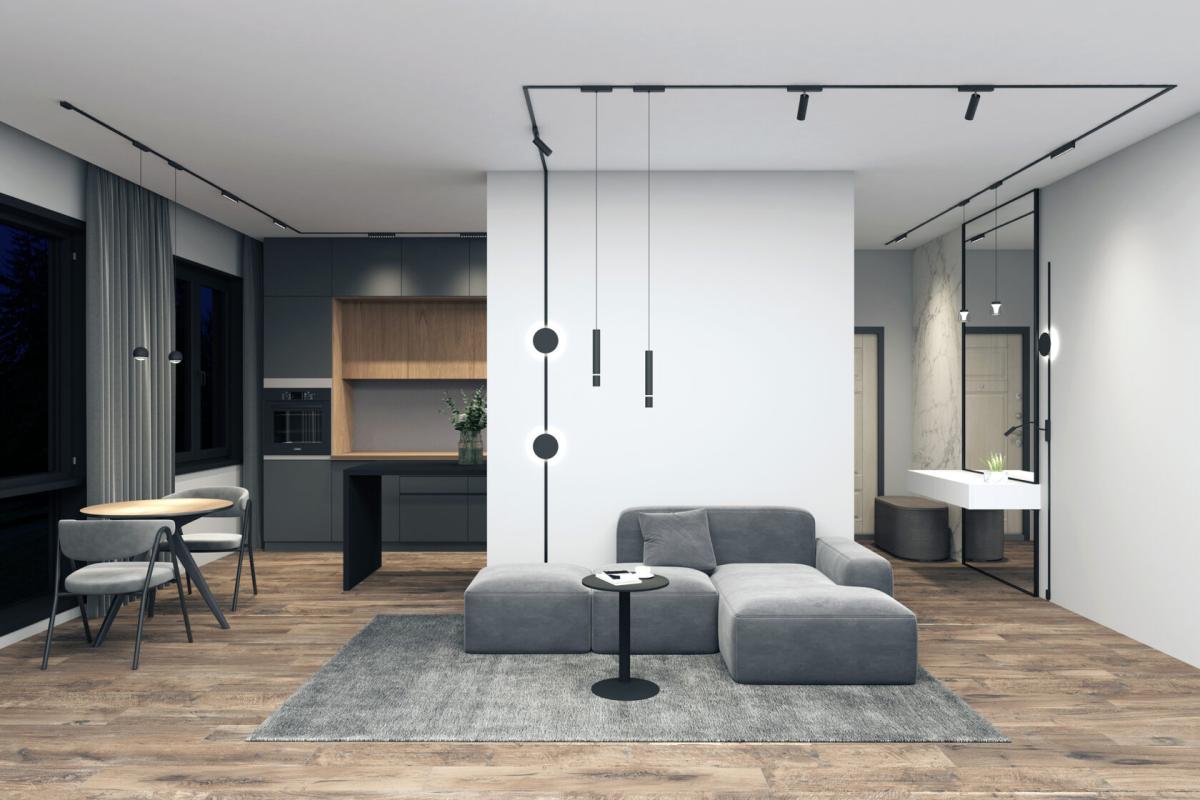 Трековый магнитный однофазный светильник Denkirs Air grill DK5365-BK