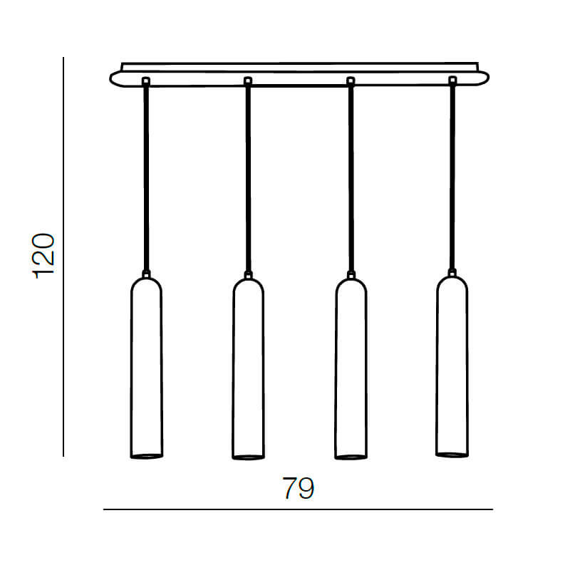 Подвесной светильник Azzardo Tubo 4 AZ1238