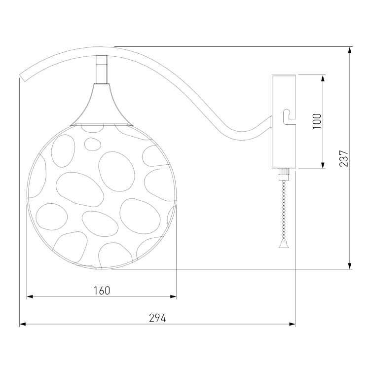 Бра Eurosvet Clio 70102/1 серебро
