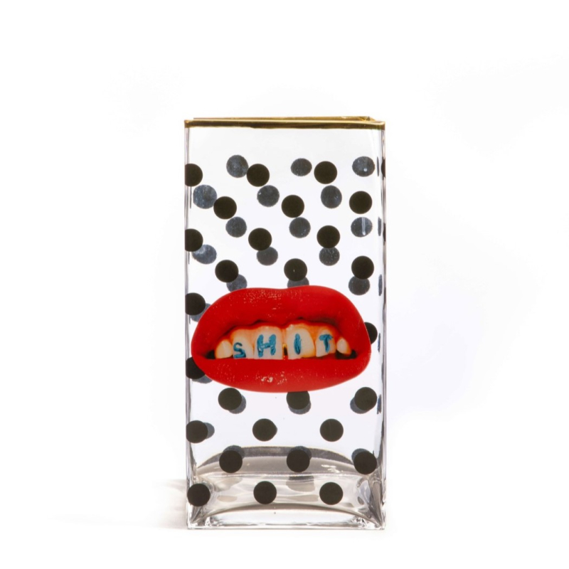 Ваза Shit Pois Big Seletti Toiletpaper Glass Vase 14150