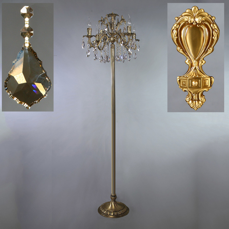 Торшер AMBIENTE 2118F/4 AB Honey Leaf