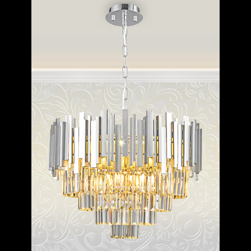 Подвесная люстра Natali Kovaltseva VERTIGO 81440/8C SILVER