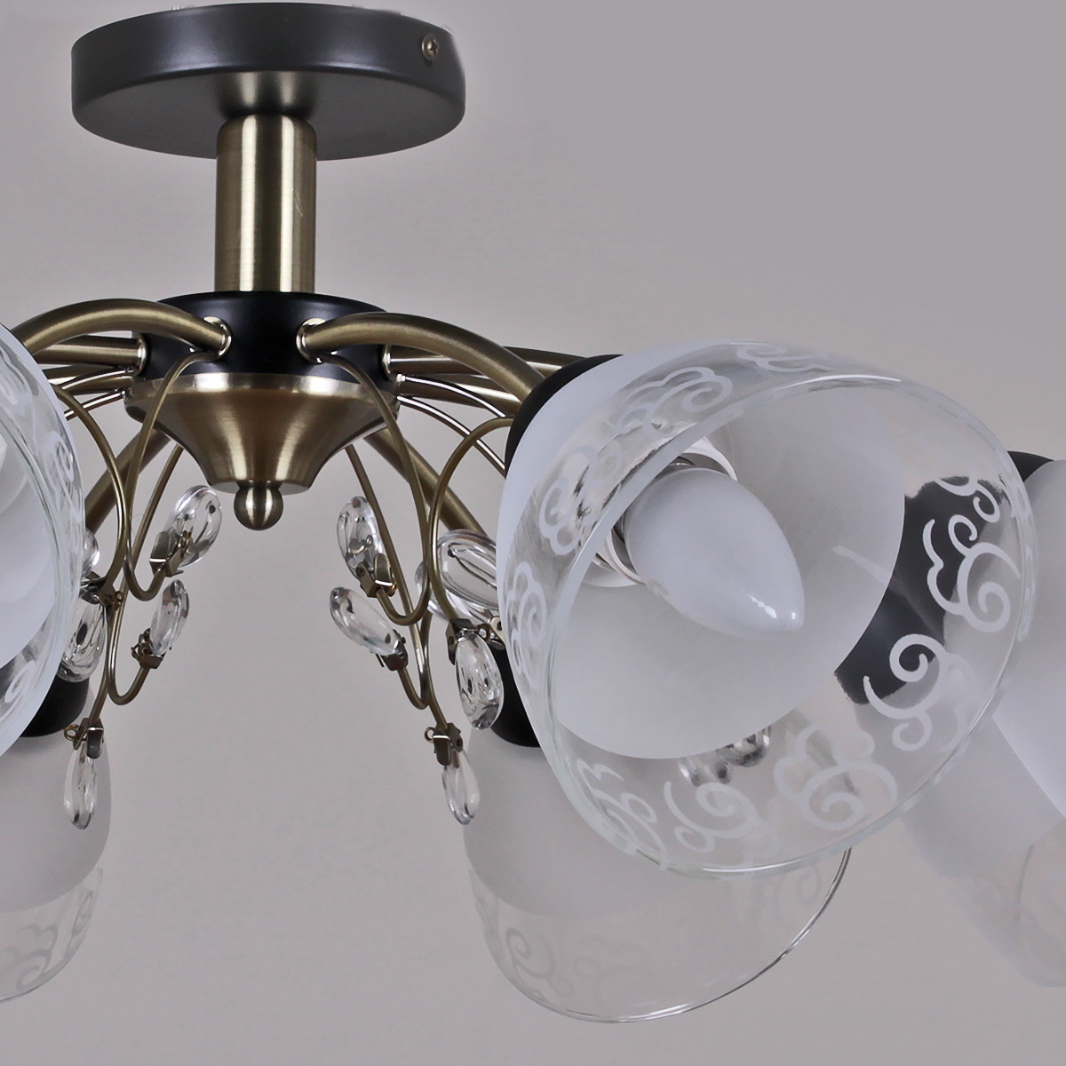 Люстра на штанге Illumico IL0287-8CSQ-29 BK AB