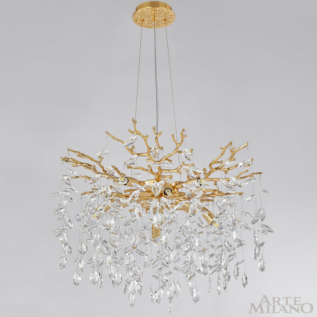 Подвесная люстра Arte Milano Milan 239801/D600/8/B Gd