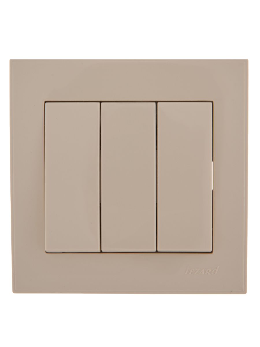 Выключатель тройной Lezard Rain 703-0303-109