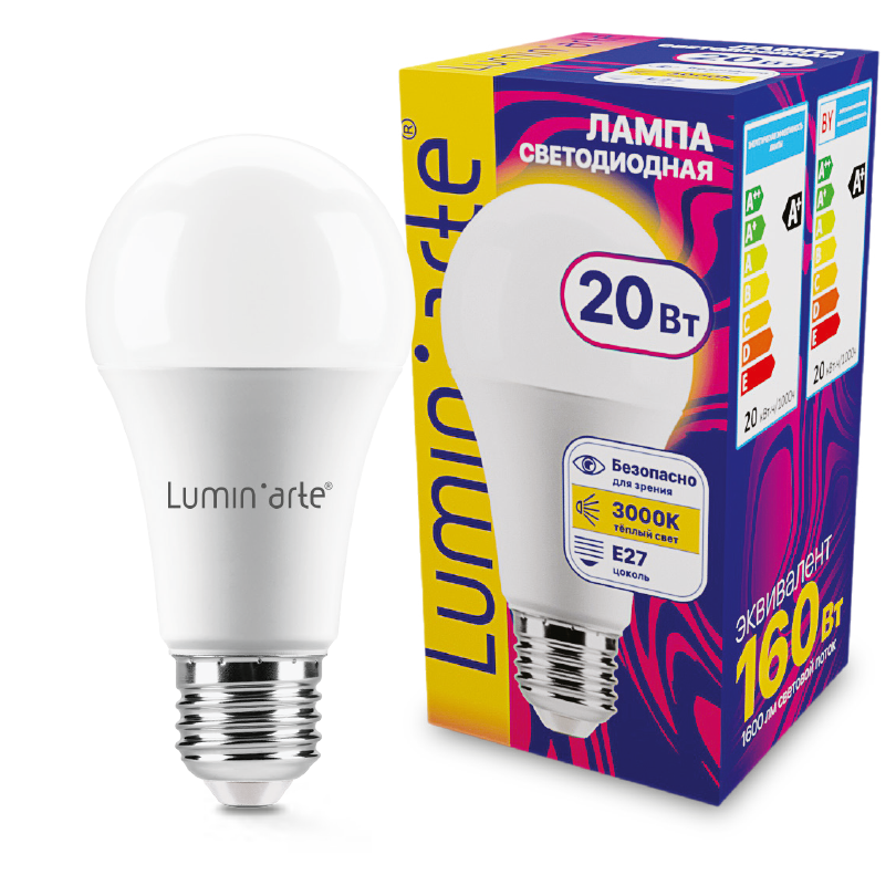 Светодиодная лампа Lumin'arte LSTD-A60-20W3KE27