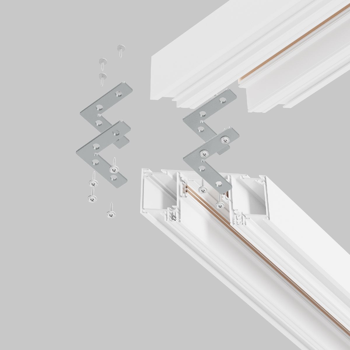 Комплект угловых плоских соединителейдля демпферного шинопровода (4 шт.) Maytoni Exility TRA034D-CL-42S