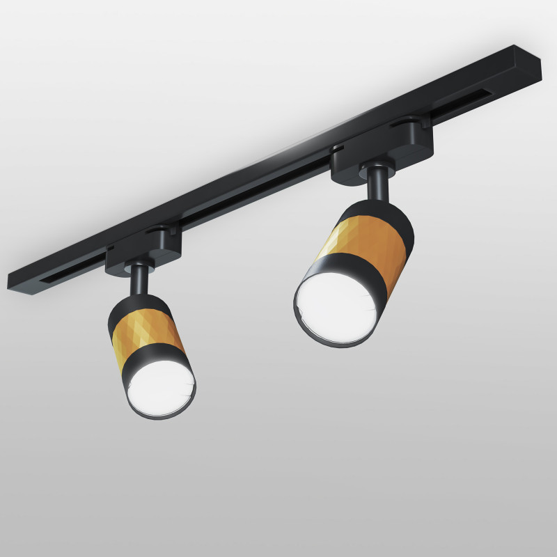Трековый светильник Elektrostandard Mizar GU10 Черный/золото (MRL 1007) однофазный 4690389148040