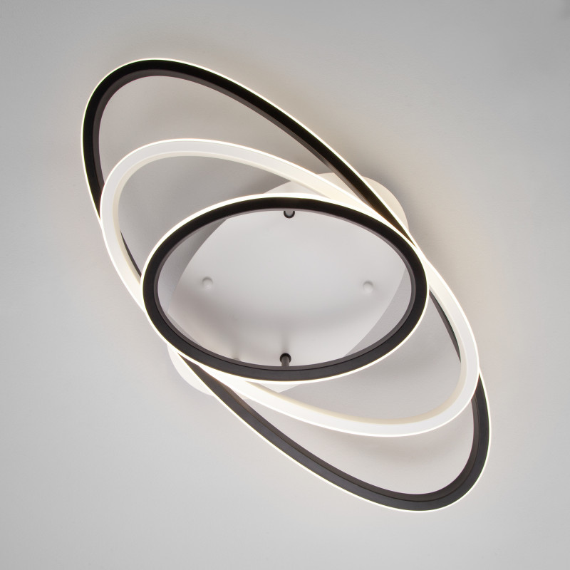 Потолочный светодиодный светильник Eurosvet Lauda 90237/3 белый/черный