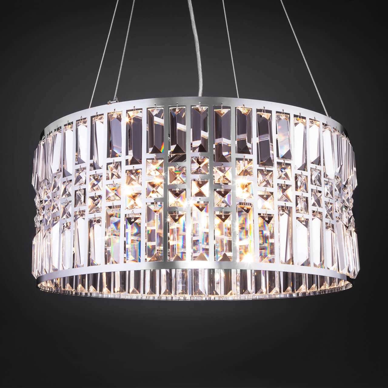 Подвесная люстра Eurosvet Lory 10125/5 хром/прозрачный хрусталь Strotskis Smart (10116/5)