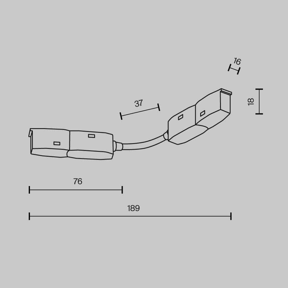 Коннектор для шинопровода Maytoni Magnetic track system Exility TRA034CS-B