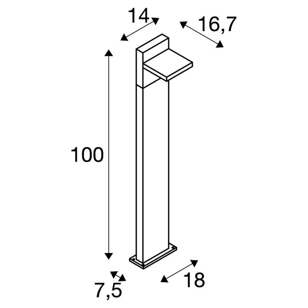 Уличный светодиодный светильник SLV Abridor 1002992