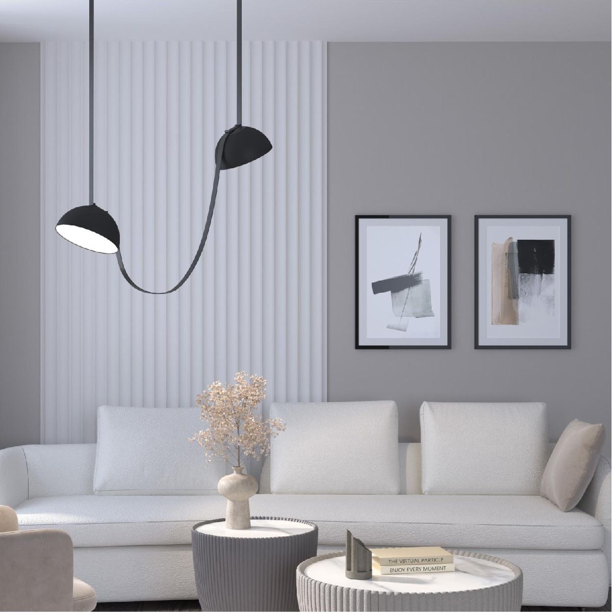 Трековый однофазный светильник Denkirs Belty Flow DK5561-BK