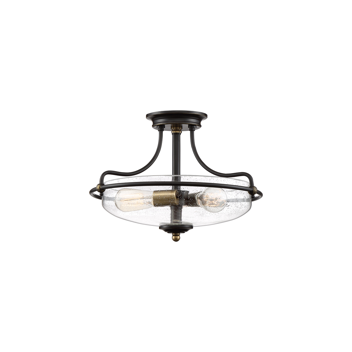 Потолочный светильник лофт Quoizel Griffin QZ-GRIFFIN-SFS-C-PNAB