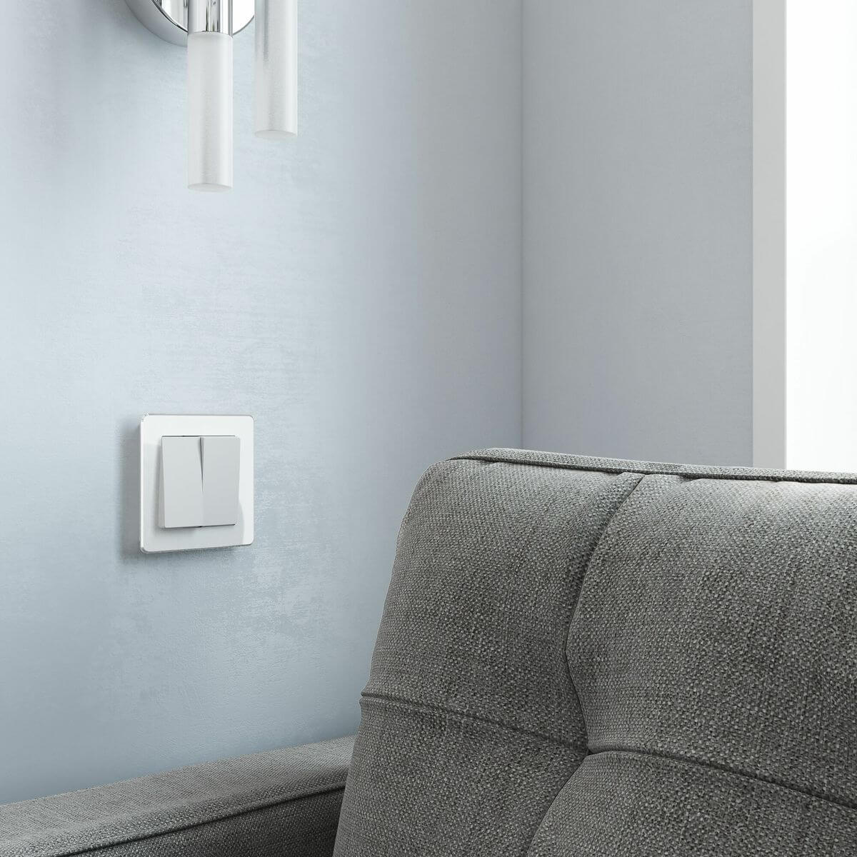 Выключатель двухклавишный проходной Werkel 4690389184635 W1122061