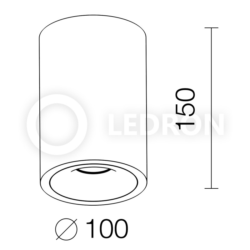 Потолочный светильник Ledron MJ1027GB 150mm 00000013265