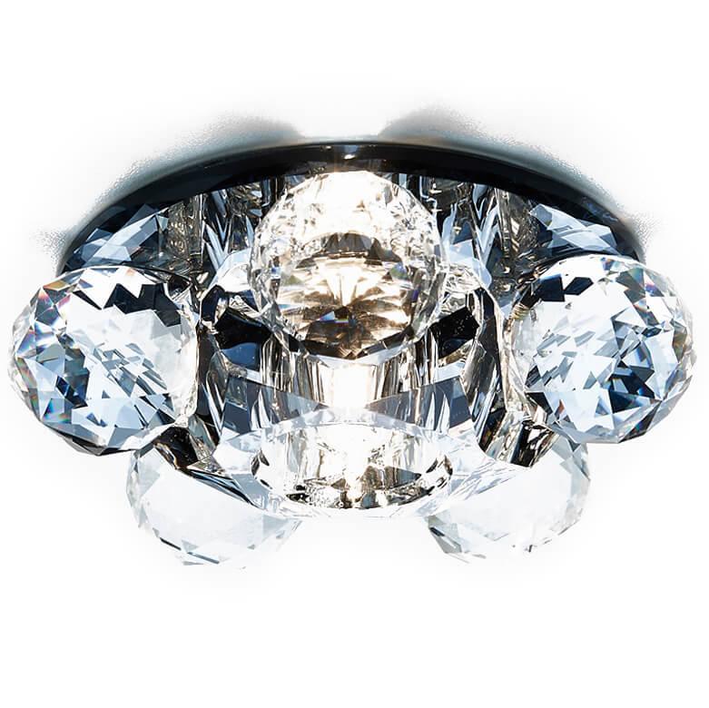 Встраиваемый светильник Ambrella Light Glass D1055 BK/CL