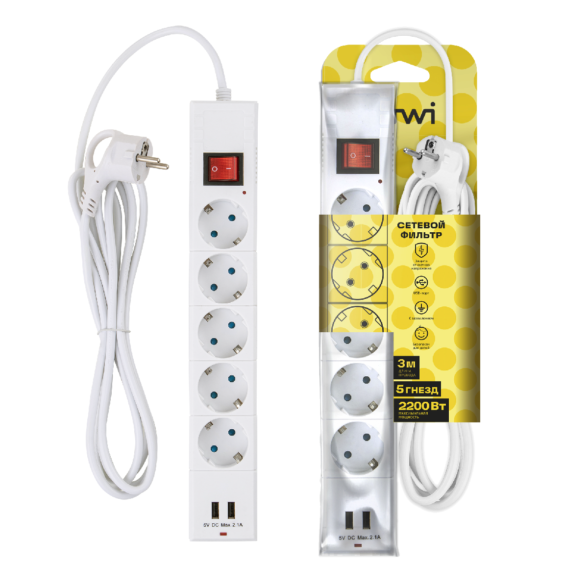 Сетевой фильтр Duwi 32592 5