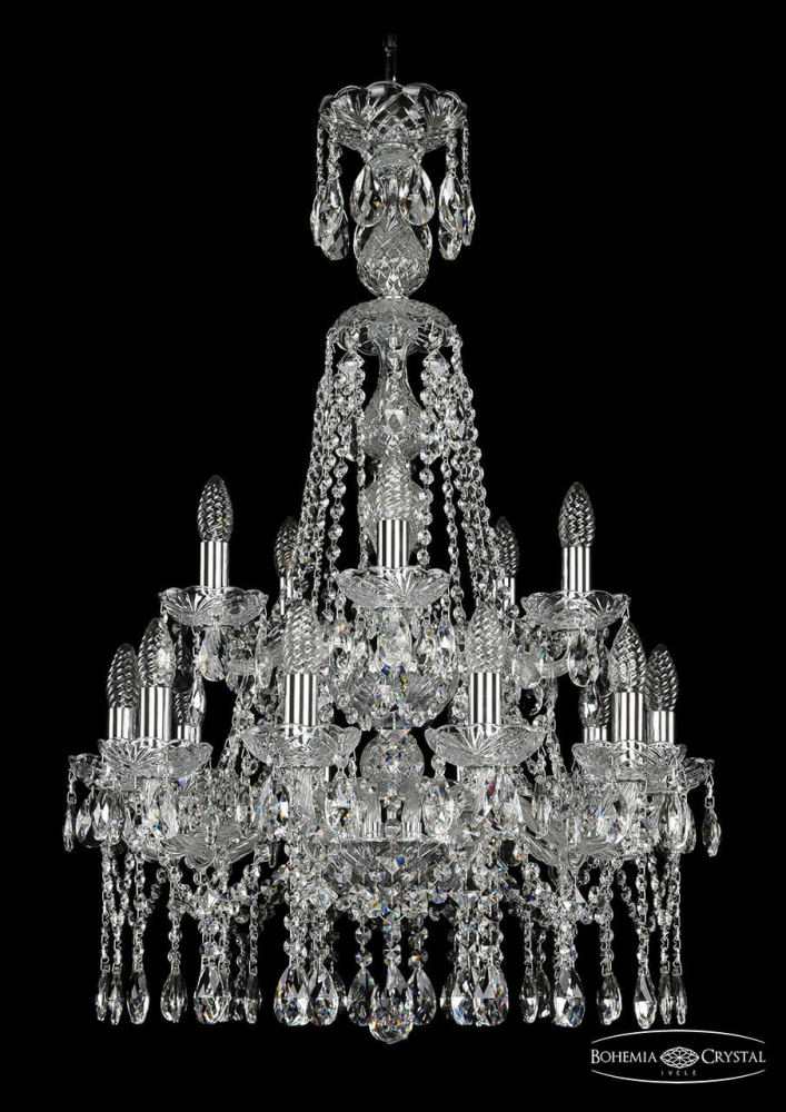 Подвесная люстра Bohemia Ivele 1413/10+5/200/XL-90/2d/Ni