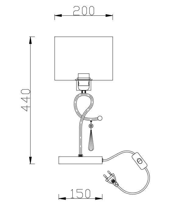 Настольная лампа Rivoli Raffinato 3019-601 Б0038041