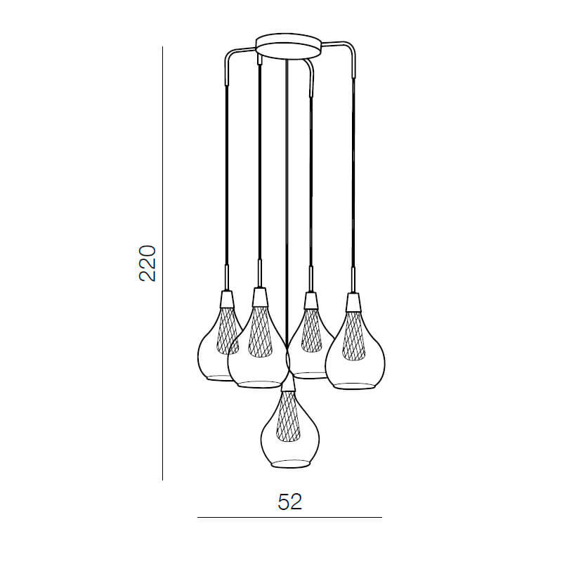 Подвесной светильник Azzardo Elektra 5 AZ1690
