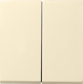 Лицевая панель Gira System 55 выключателя двухклавишного кремовый глянцевый 029501