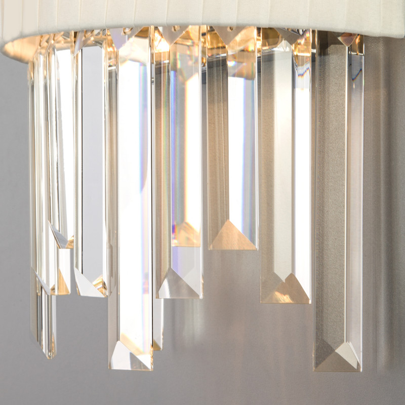 Бра Eurosvet 10106/2 хром/прозрачный хрусталь Strotskis