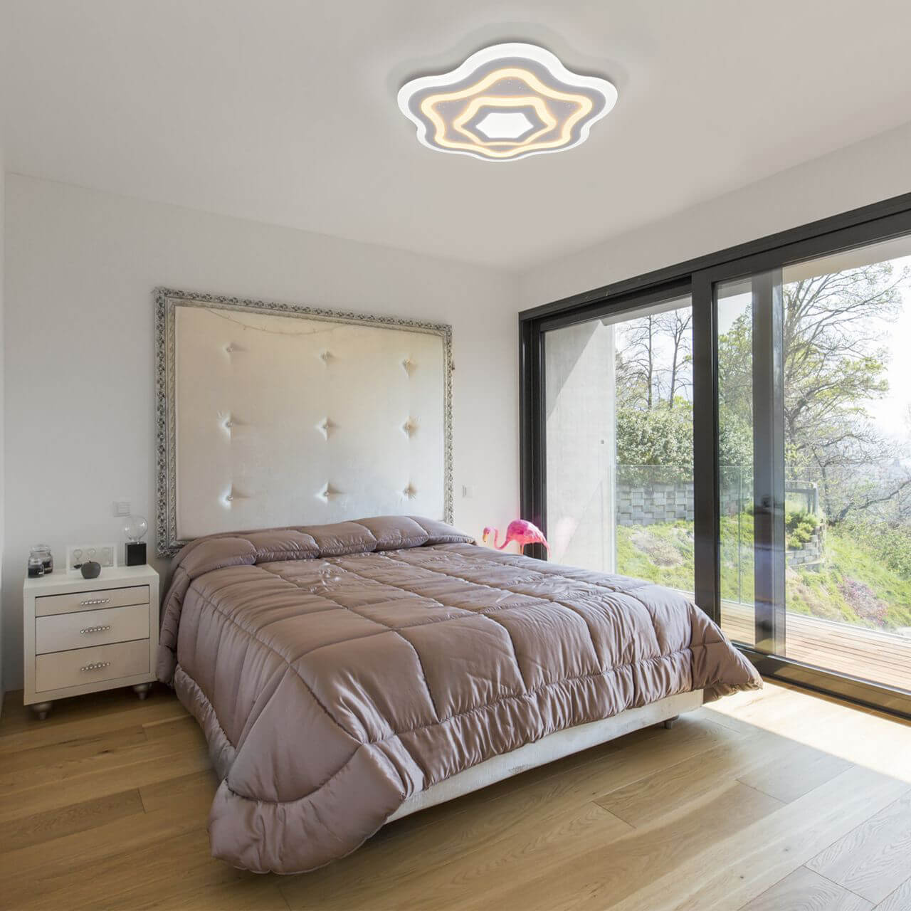 Потолочный светодиодный светильник Eurosvet Siluet 90151/5 белый