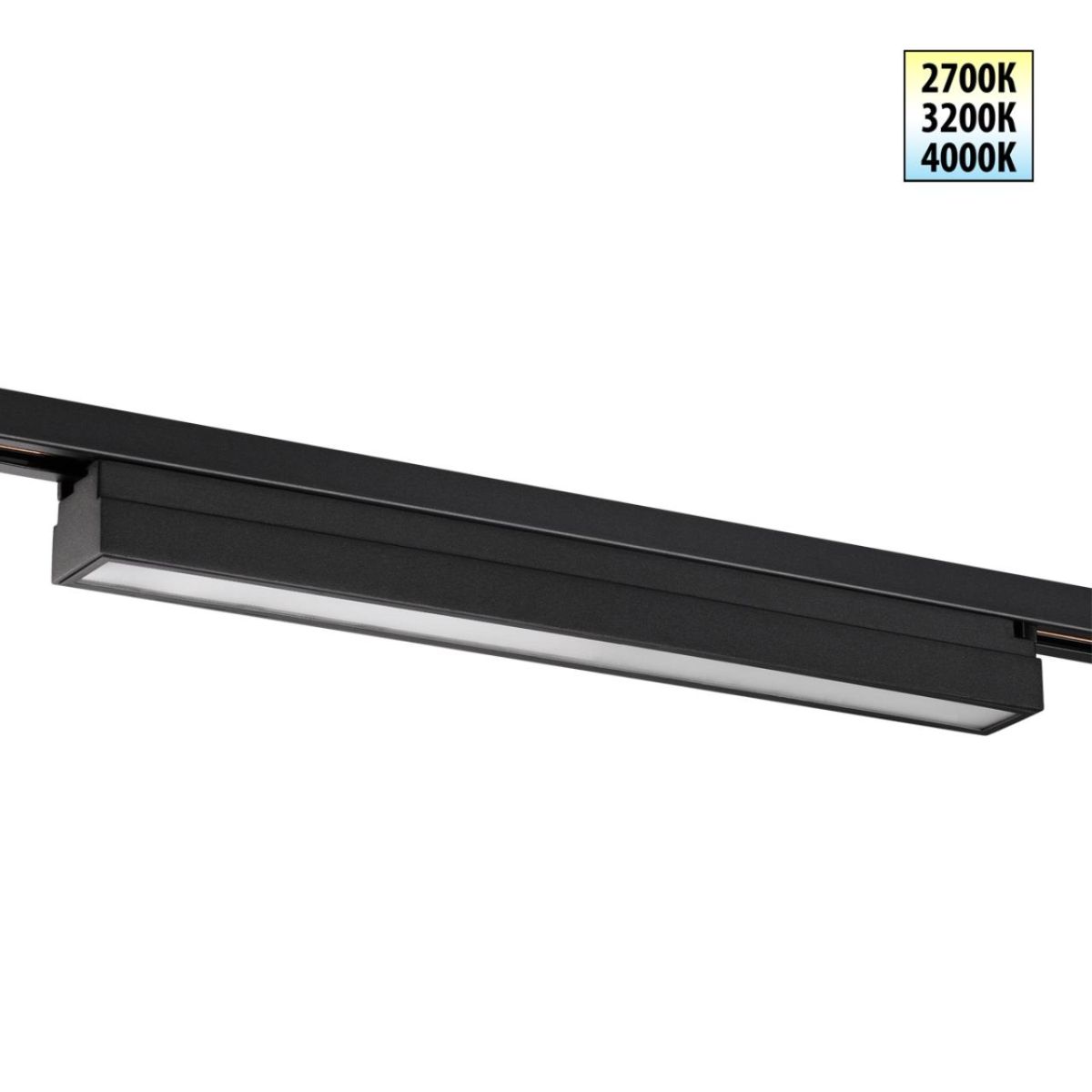 Трековый однофазный двухжильный светильник с переключателем цветовой температуры Novotech Port Iter 359784