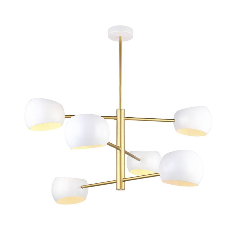 Подвесная люстра Lumien Hall Стиг 4034/6P-GD-WT