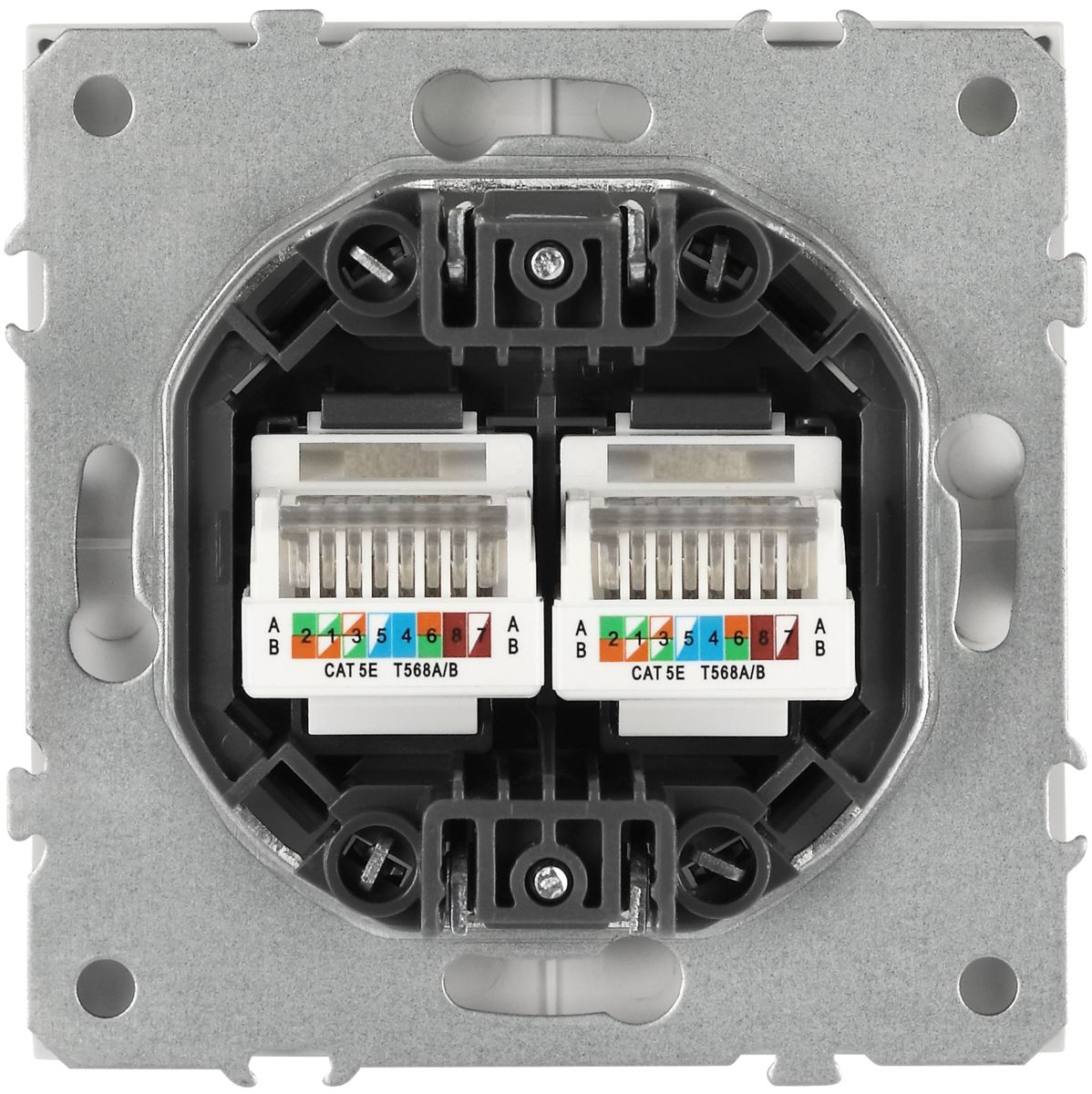 Розетка ЭРА Galaxy 15-3108-01 информационная двойная 2XRJ45 IP20 белый Б0070756