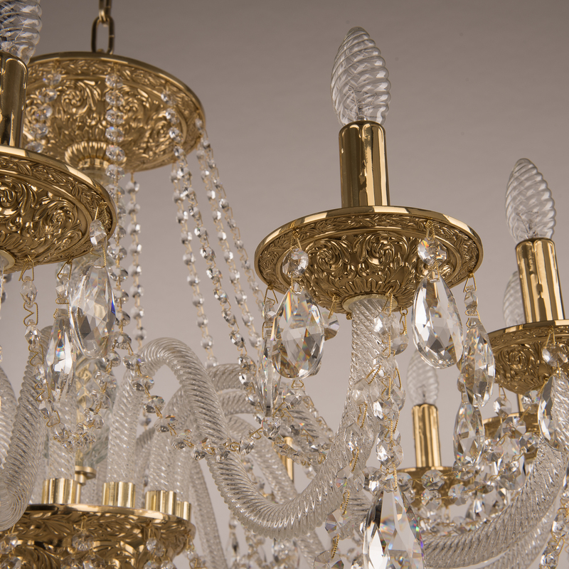 Подвесная люстра Bohemia Ivele Crystal 1601/12/300 G