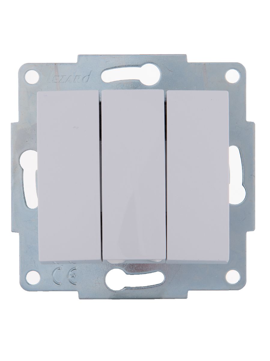Выключатель тройной Lezard Karina 707-0288-109