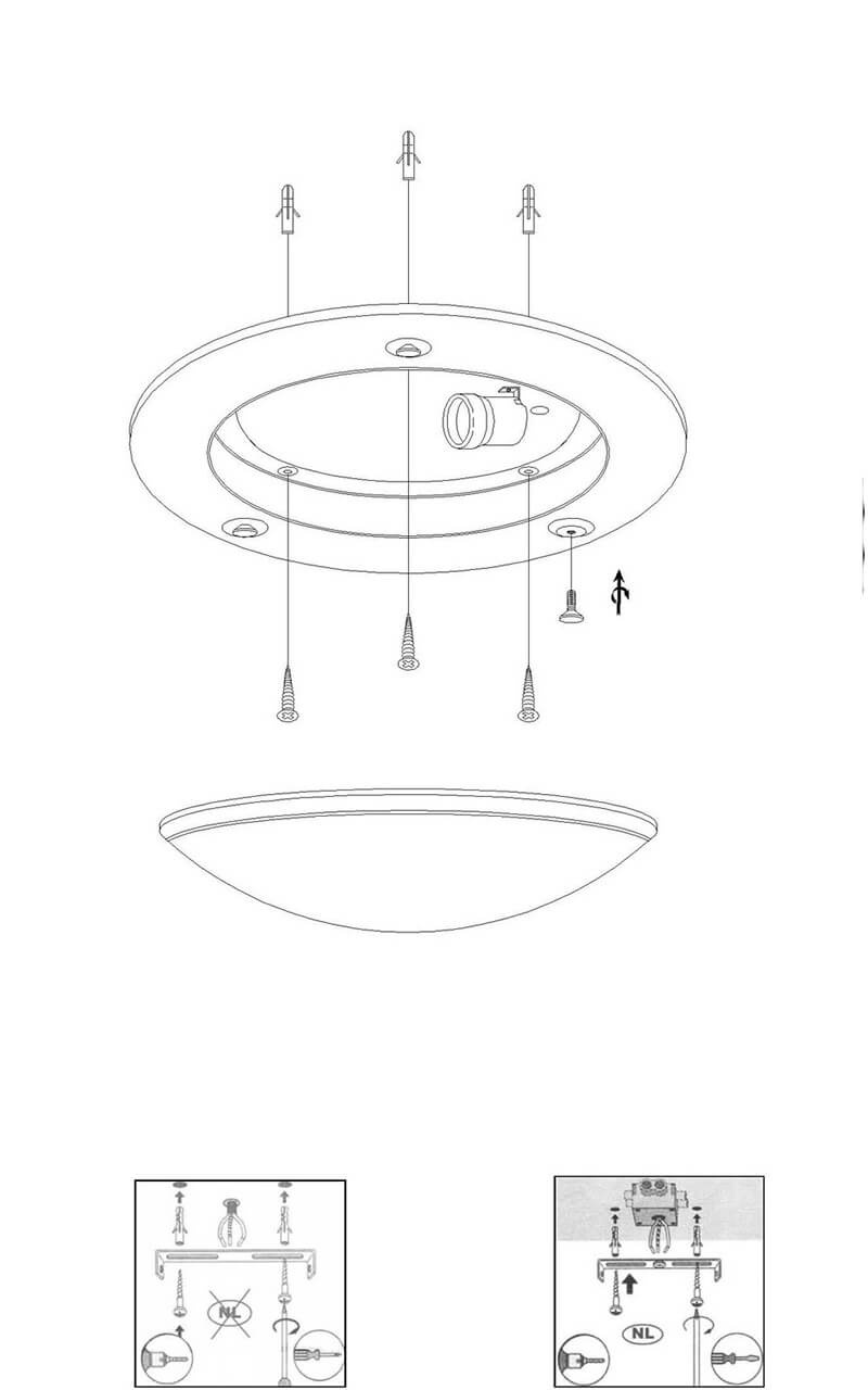 Настенно-потолочный светильник Lucide Basic 07104/30/01