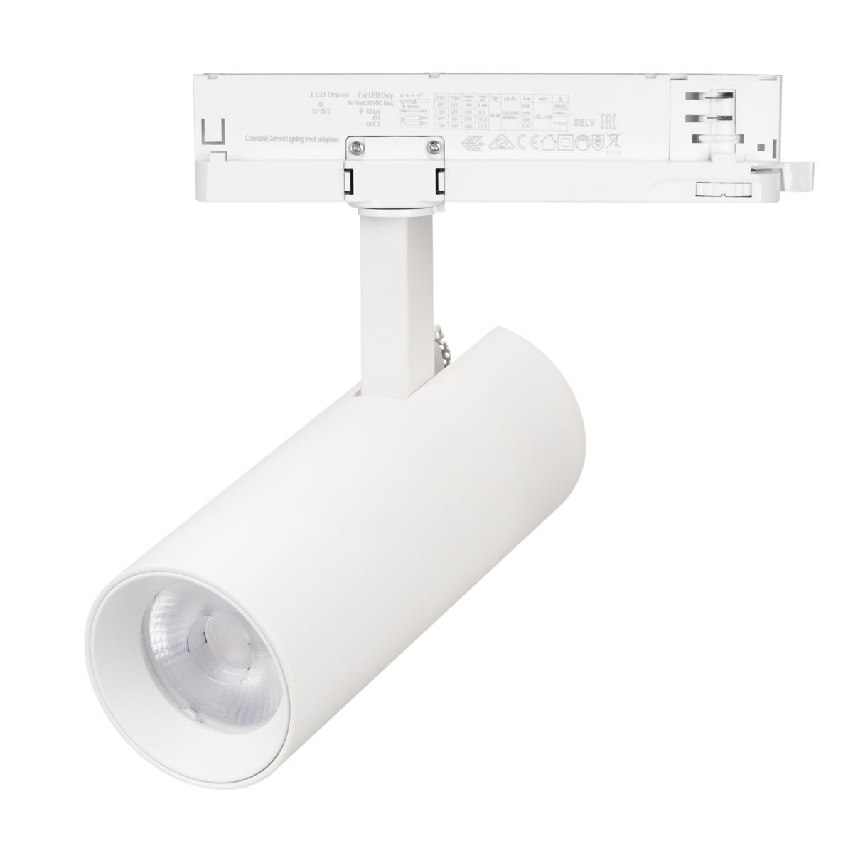 Трековый трехфазный светильник Arlight LGD-GERA-4TR-R55-10W Warm3000 (WH, 36 deg, 230V, DALI) (IP20 Металл) 058802
