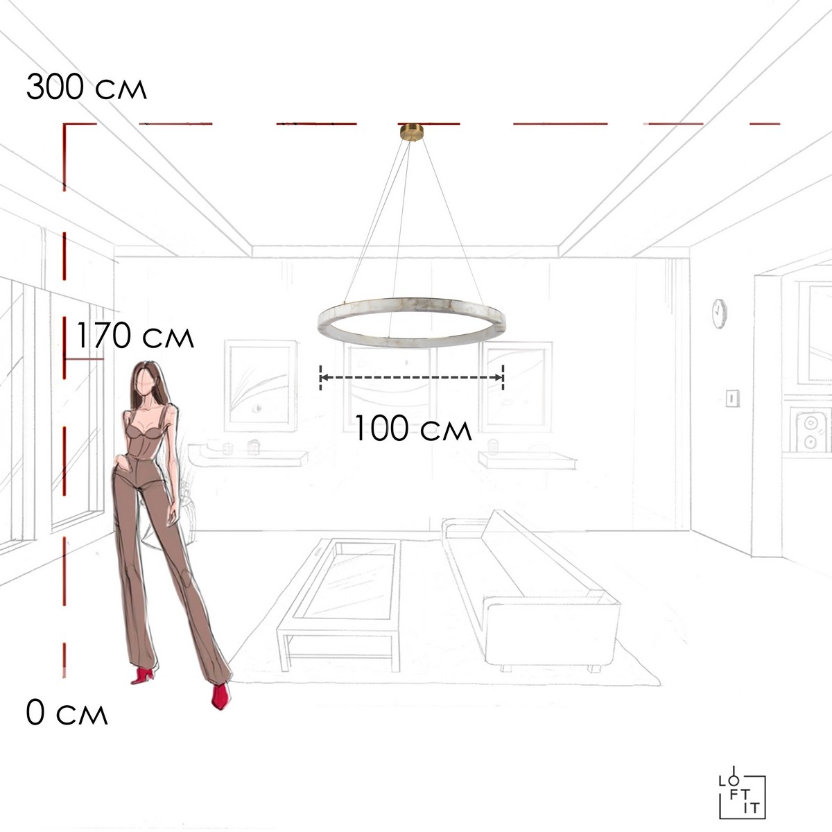 Подвесная люстра Loft IT Mondrian 10408/1000