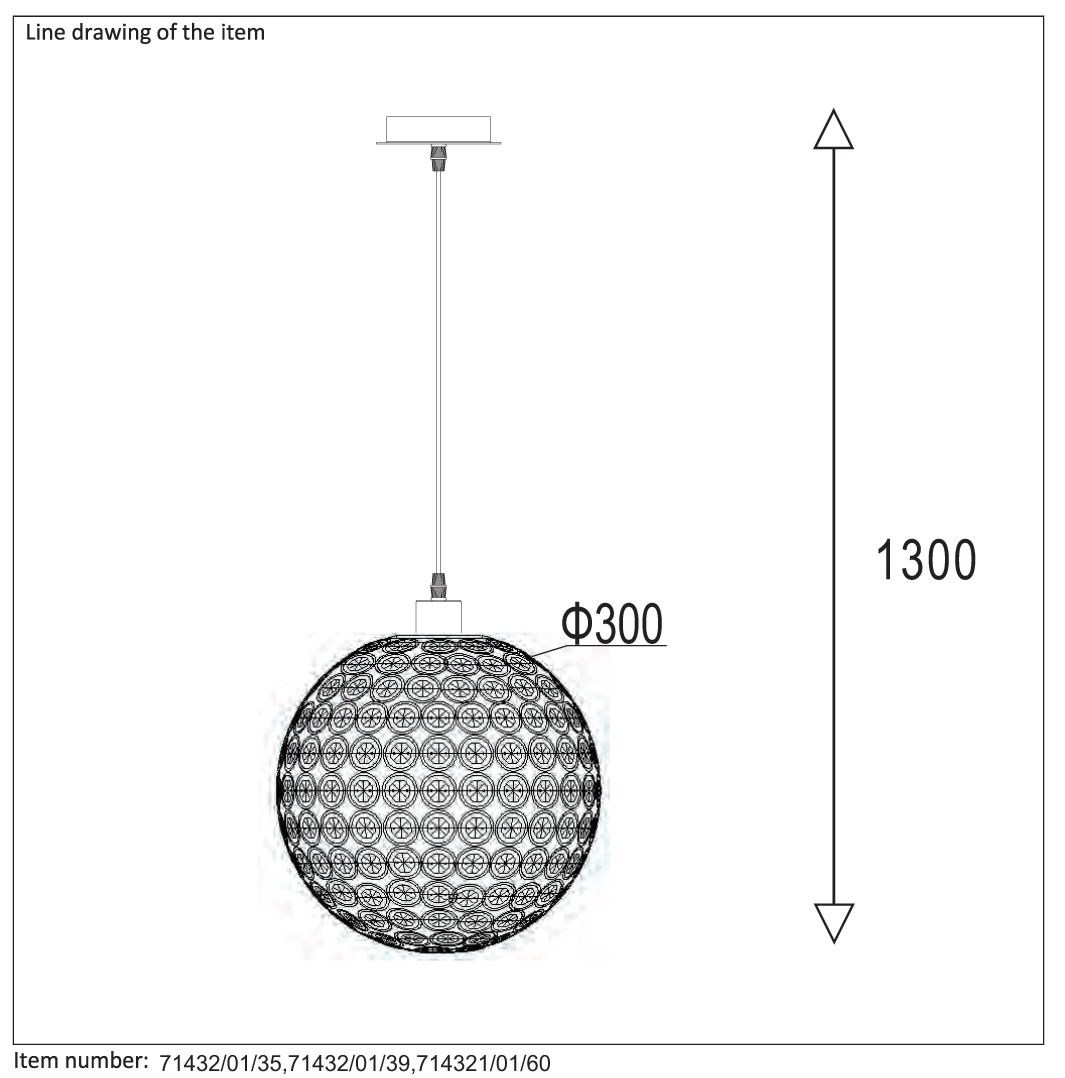 Подвесной светильник Lucide Ayla 71432/01/35