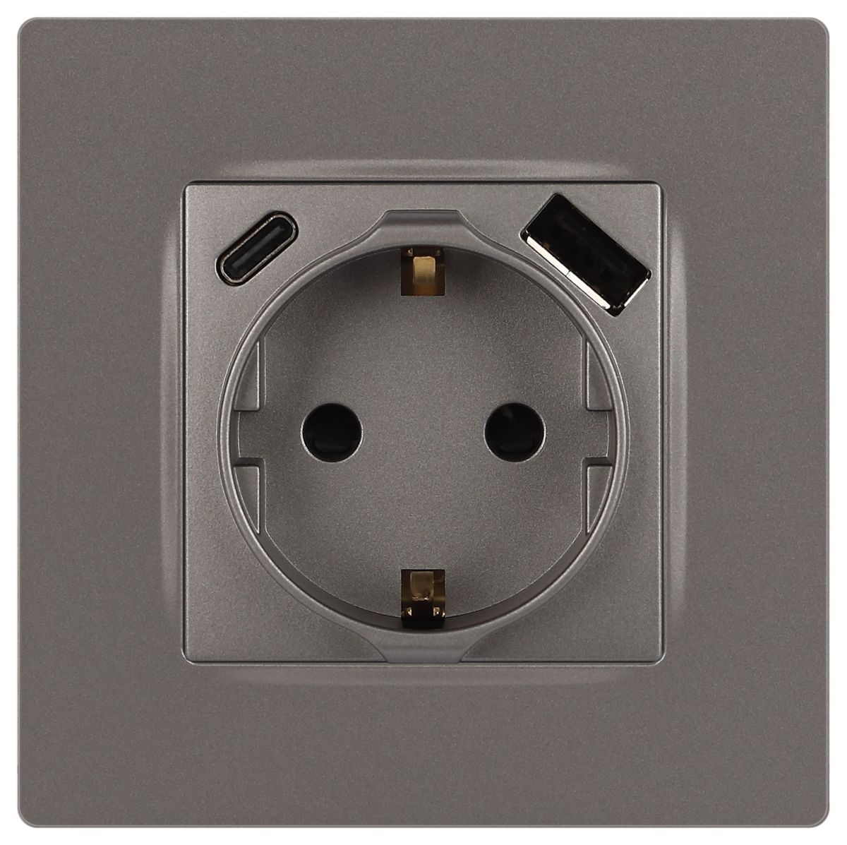 Розетка со шторками с USB type-A+C Эра 12-4108-16 Б0067762