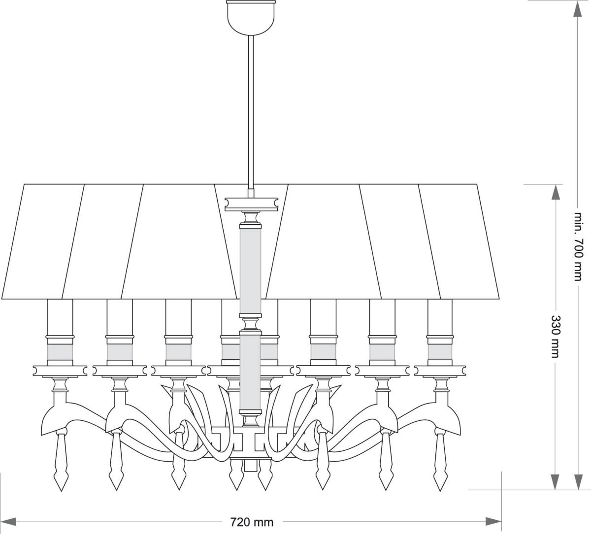 Подвесная люстра Kutek Sparone SPA-ZW-8 (P/A)