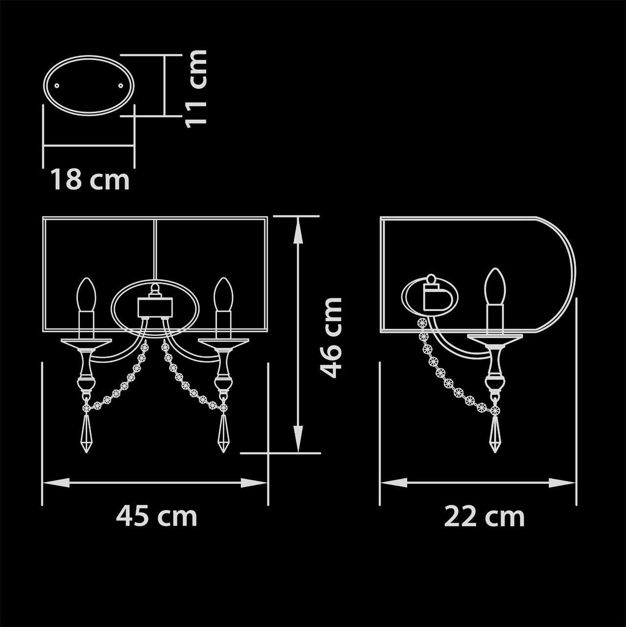 Настенный светильник Osgona Paralume 725623