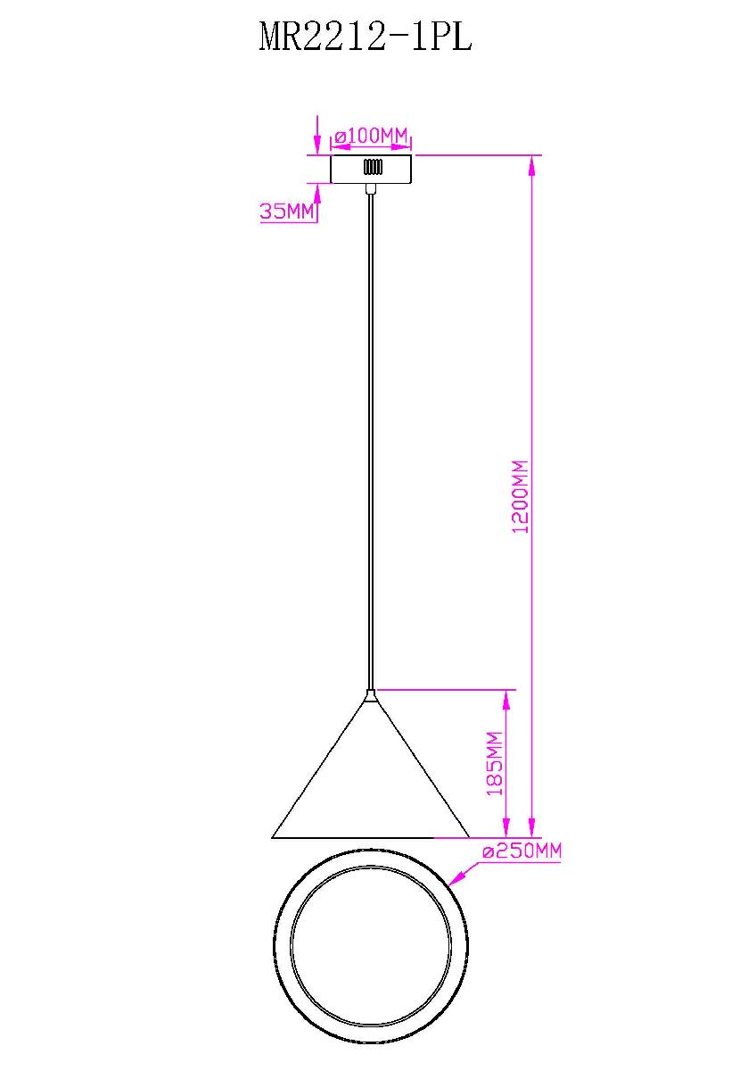 Подвесной светильник Myfar Maretta MR2212-1PL