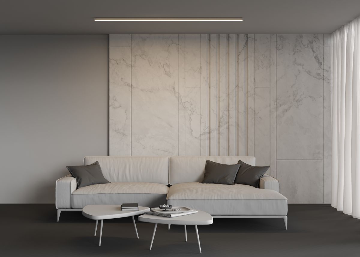 Линейный накладной светильник офисный Maytoni Technical 3000K 35x35 (Серебро, 2 м) LL311007